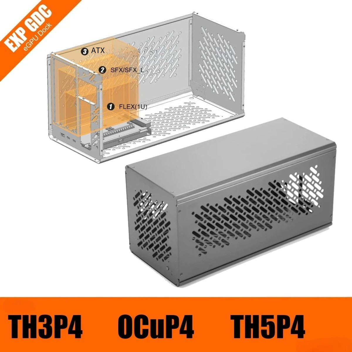 External Gpu Dock Pcie 4.0 Oculink - هيكل معدني لـ TH3P4 TH5P4 OCuP4