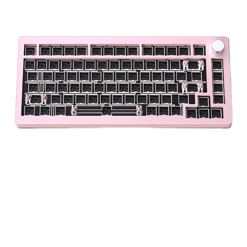 طقم لوحة مفاتيح ميكانيكية HJSD - مراجعة Mechanical Keyboard Barebone Aluminum Gasket 75 وسعره