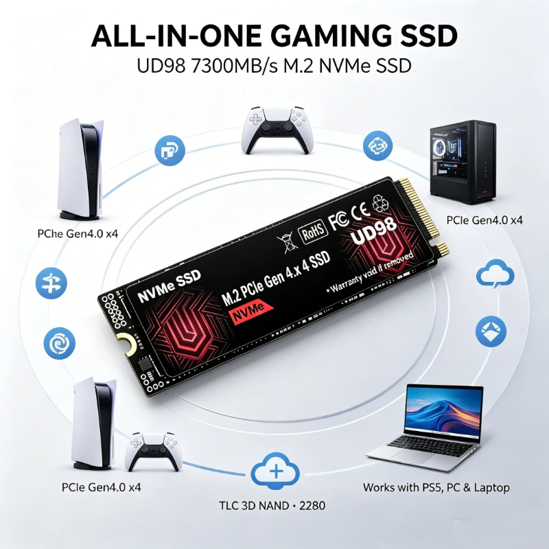 قرص تخزين داخلي جديد أصلي UD98 - مراجعة M.2 Nvme 4Tb Pcie 4.0 Ssd وسعره