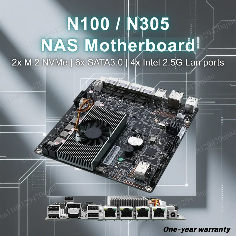 لوحة أم NAS بـ 6 فتحات N100 Mi - مراجعة Nas Motherboard N100 6 Sata وسعره
